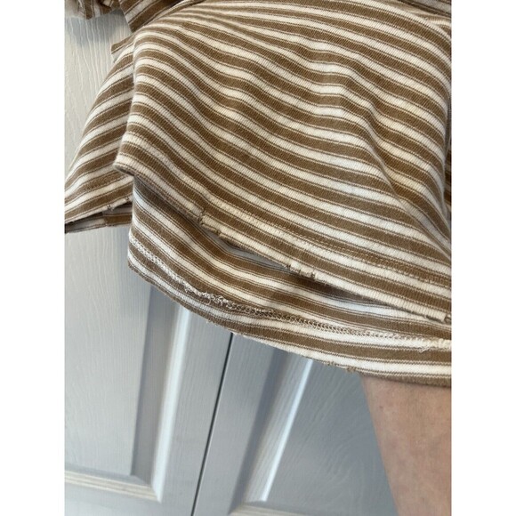 Nation LTD Olivia Pocket T-Shirt Dress Tan White Size X-Small XS - Picture 6 of 9